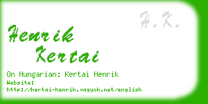 henrik kertai business card